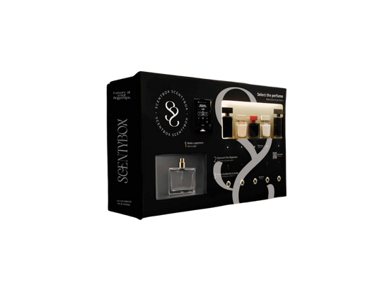 EXCLUSIVE PERFUME SPRAYING VENDING MACHINE (without stand and 2 payment methods) - Máquina adaptable a pared (sin stand y 2 métodos de pago)